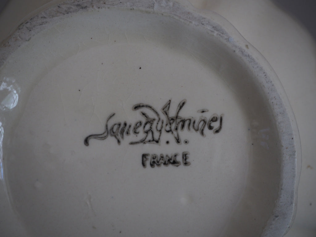 Fransk vintage Sarreguemines fajance mælkekande