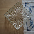 Kvadratisk glasskål