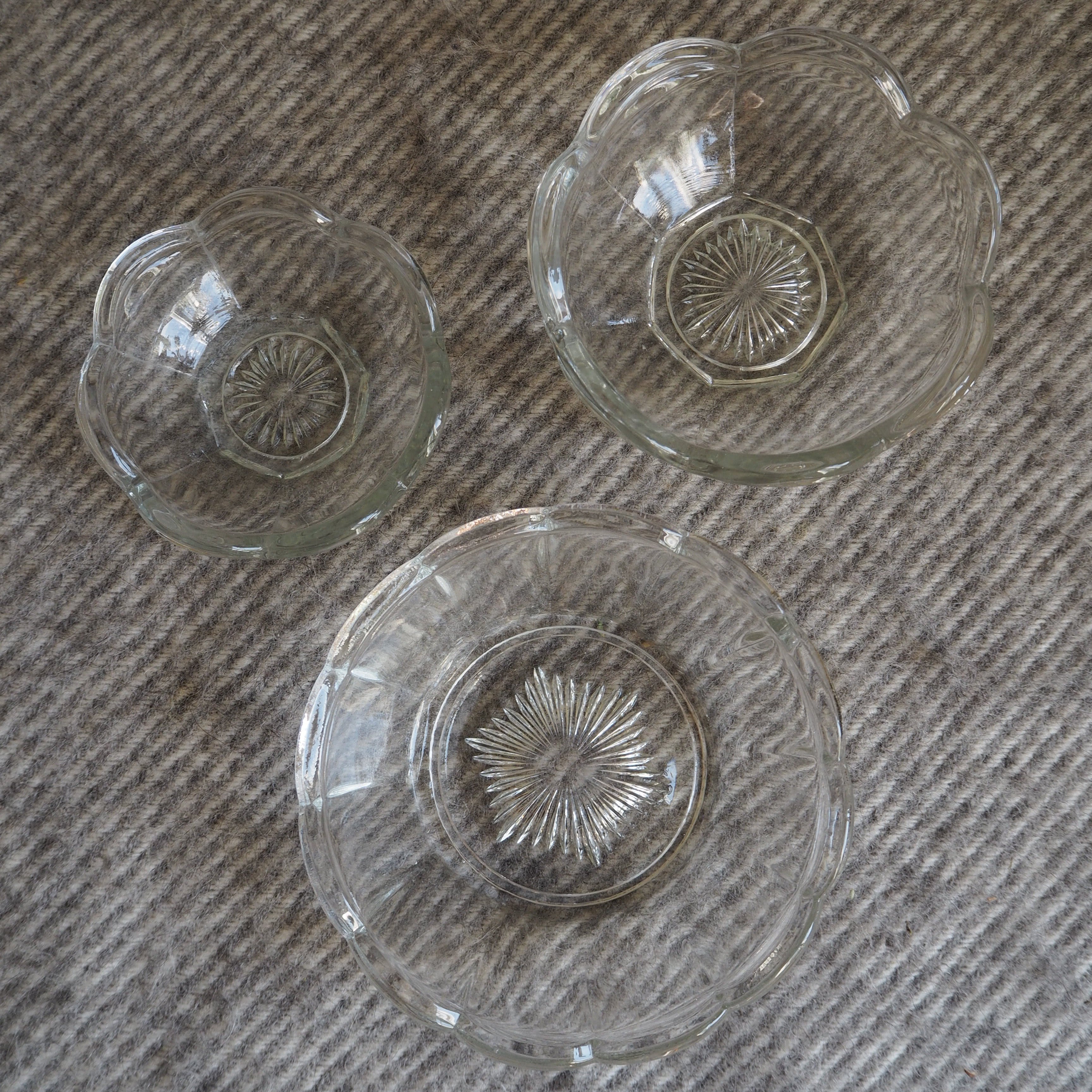 Holmegaard glasskåle trio