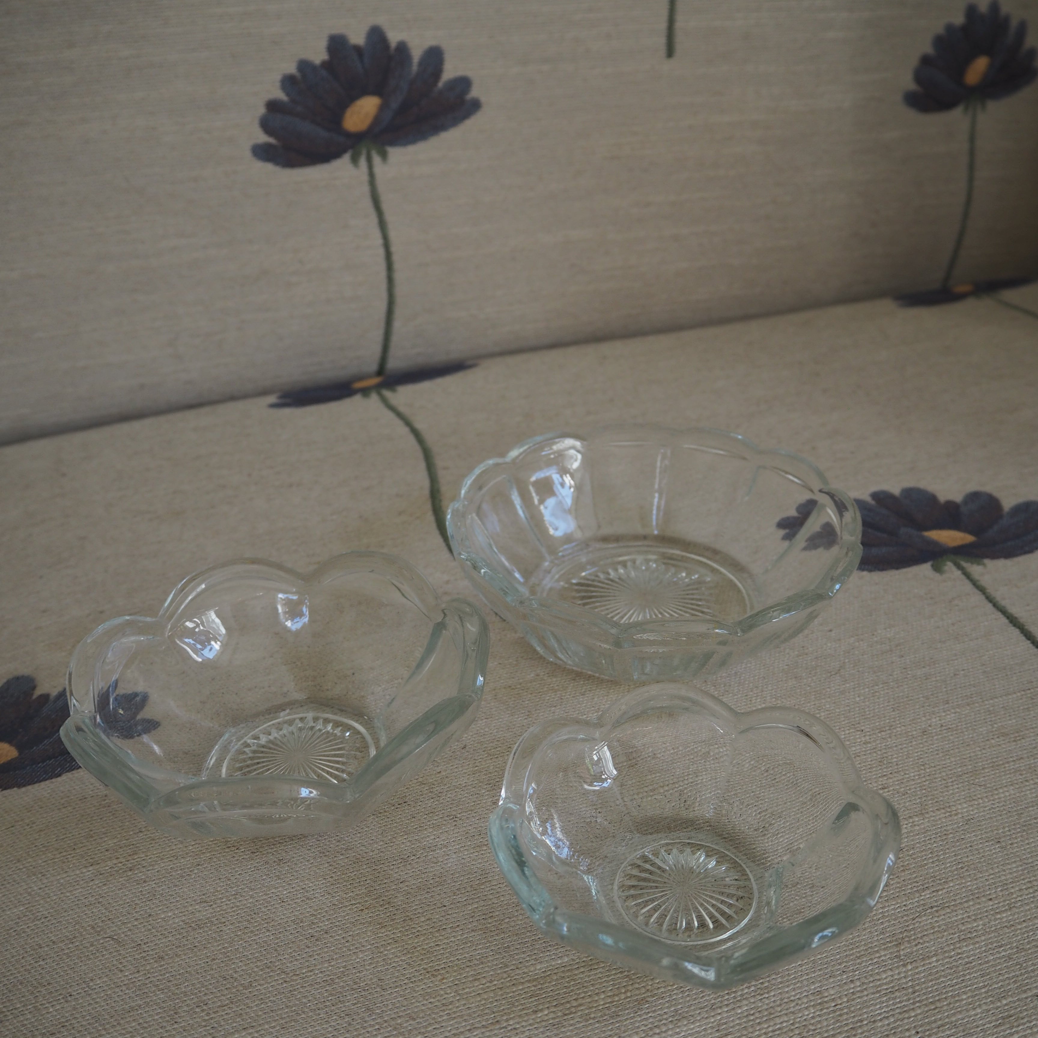 Holmegaard glasskåle trio