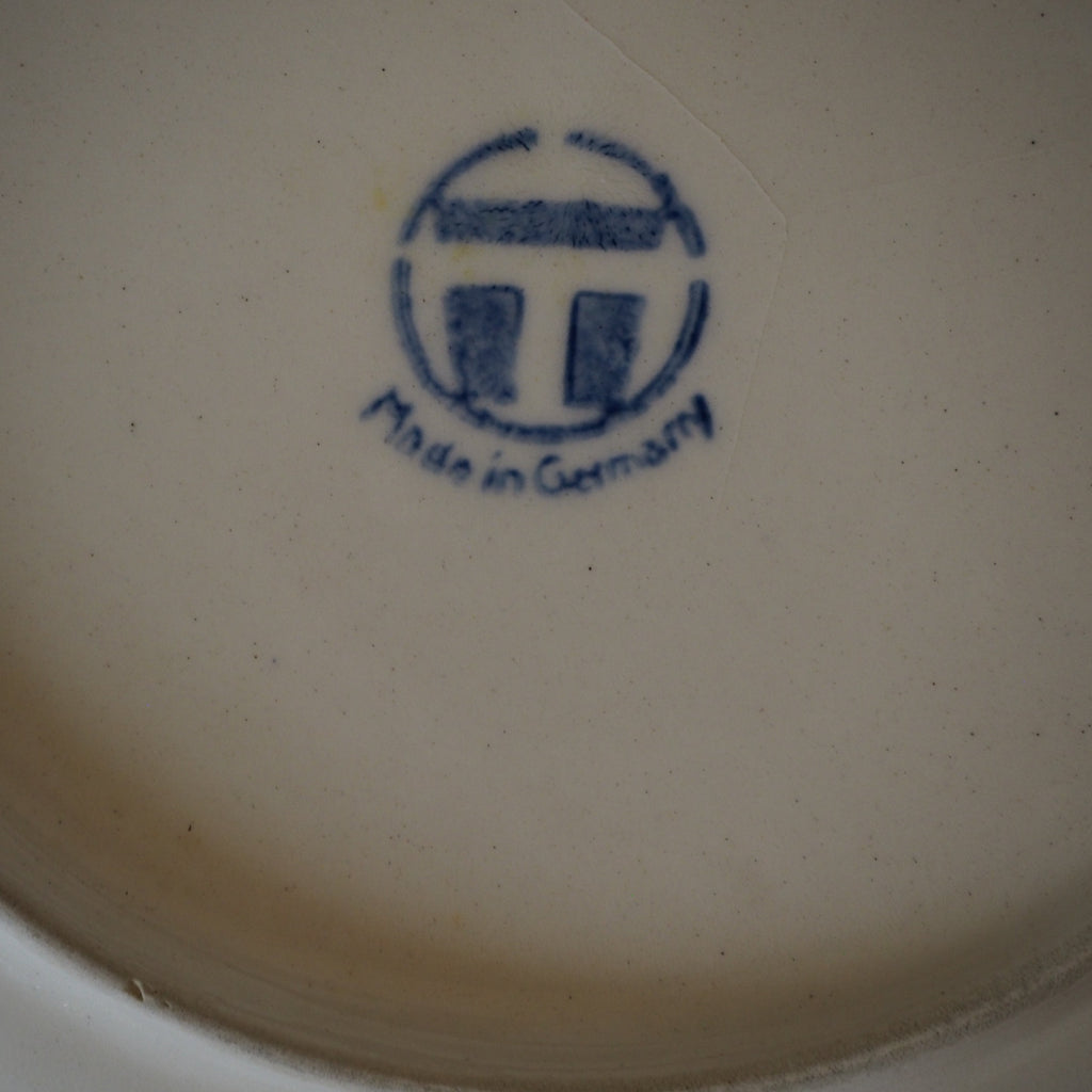 Tysk fajance dyb tallerken