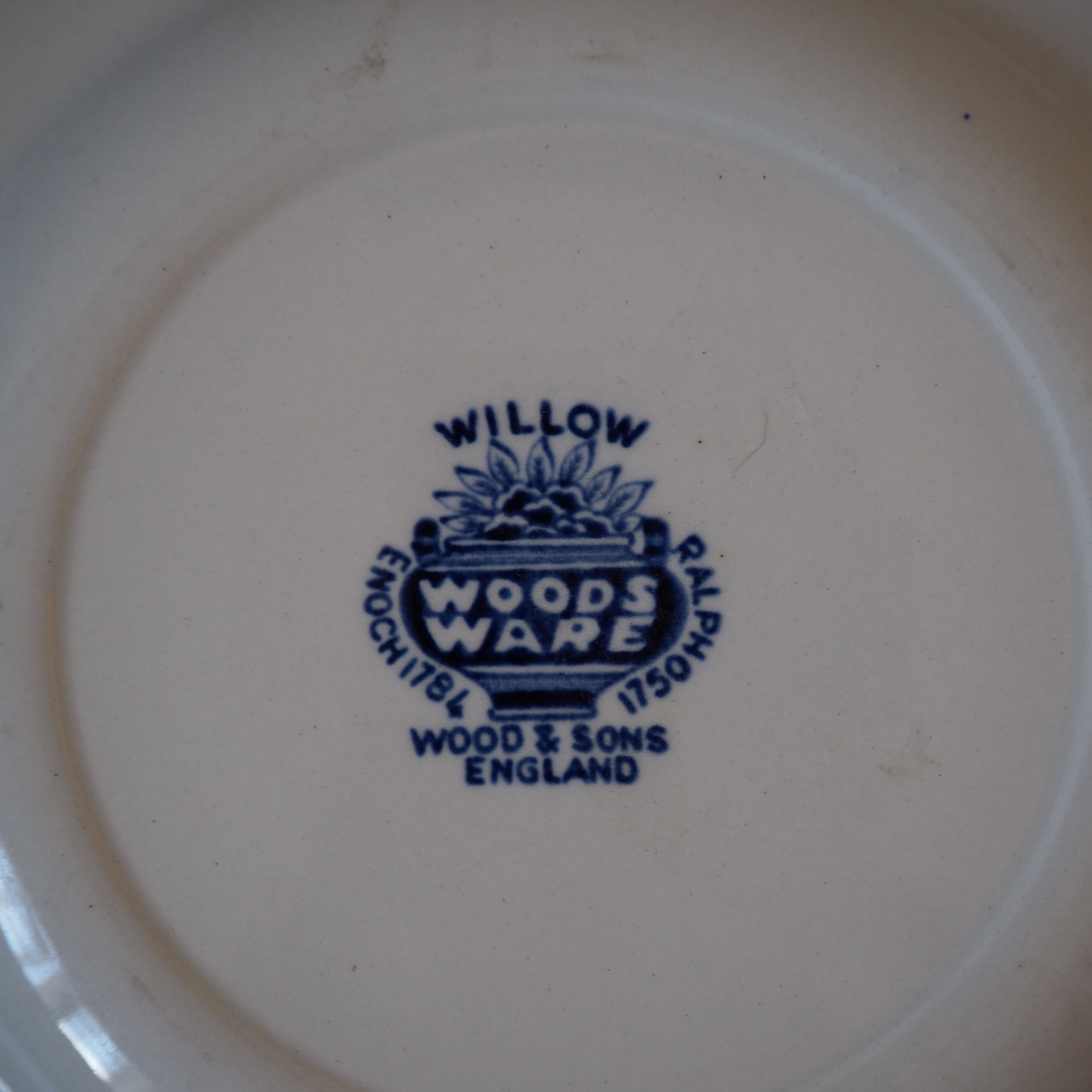 Engelsk Wood & Sons fajance desserttallerken