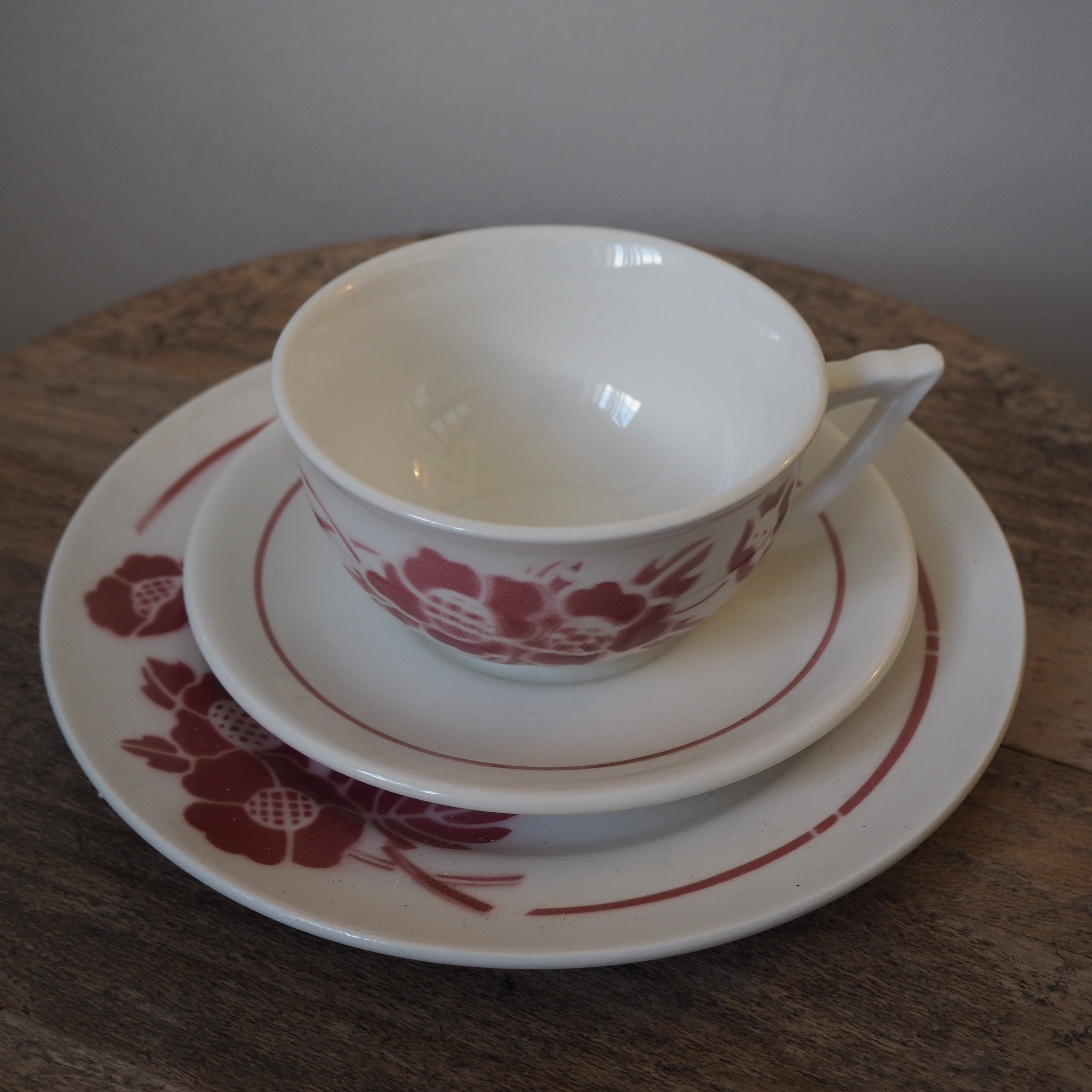 Fransk vintage fajance kaffesæt