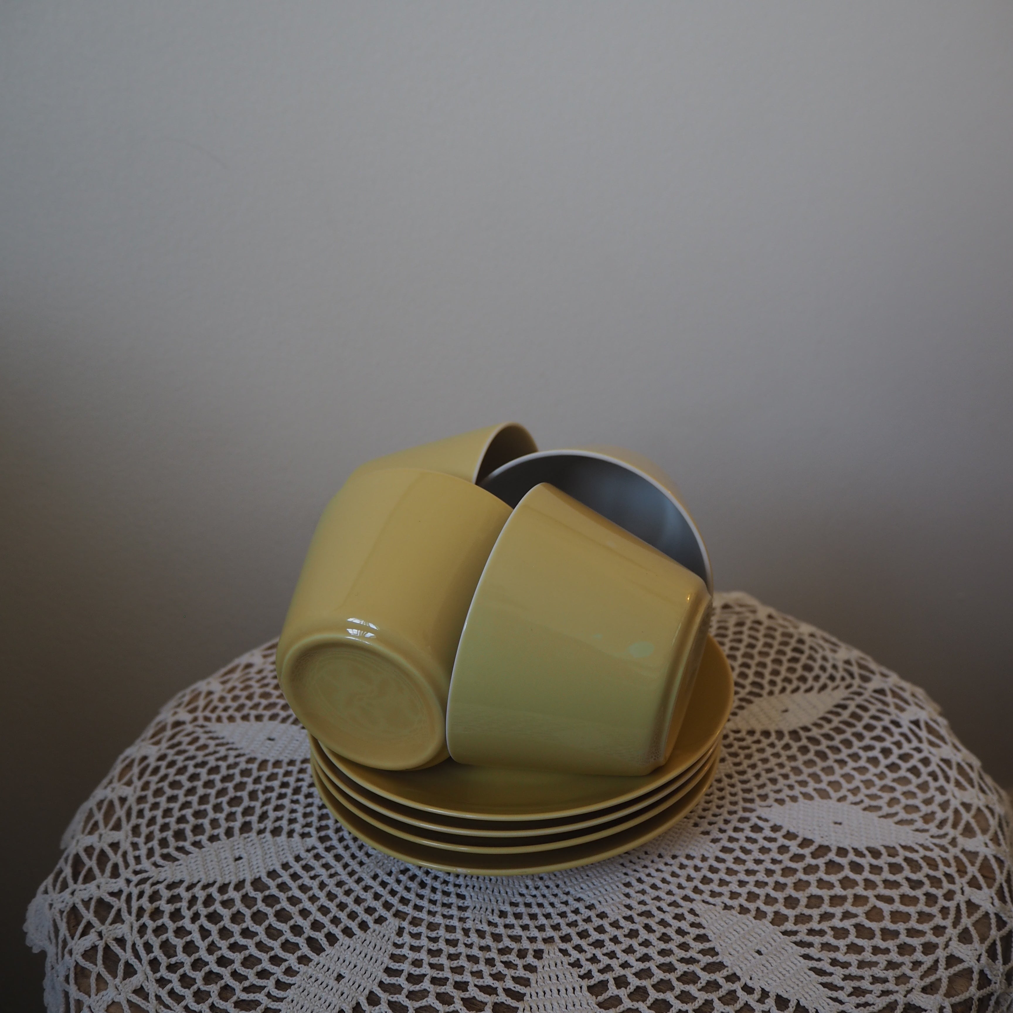Dansk Danild gult kaffesæt