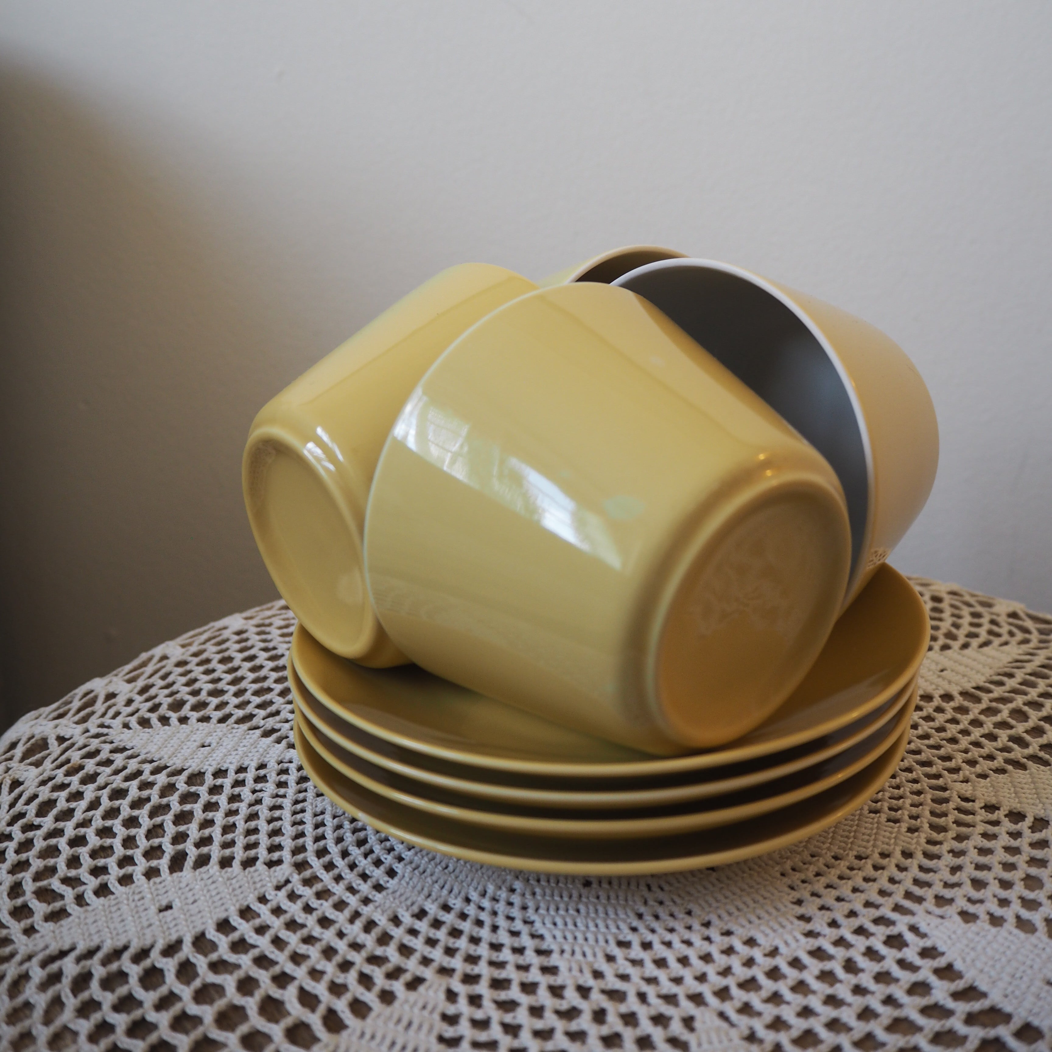 Dansk Danild gult kaffesæt
