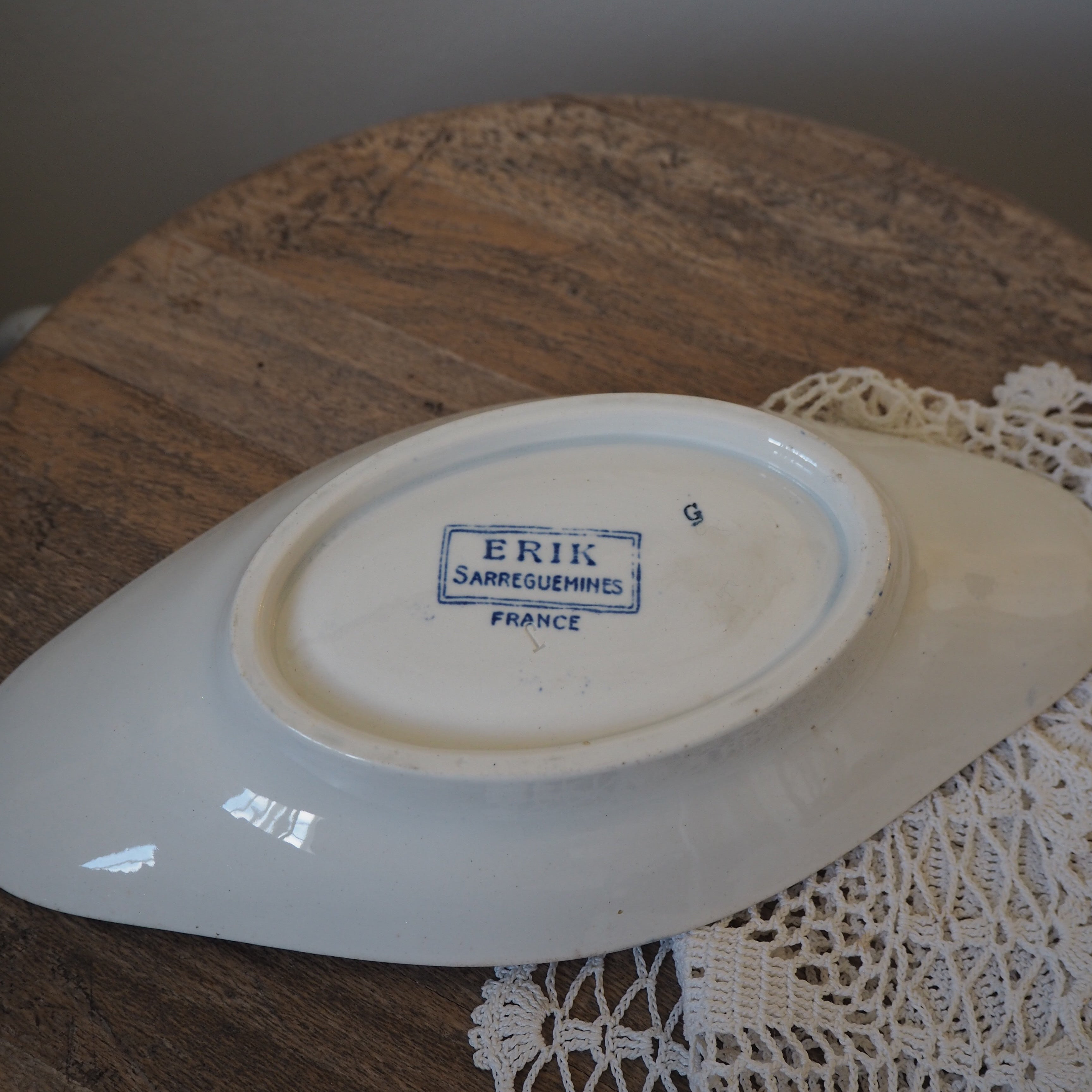 Fransk vintage dybt fad