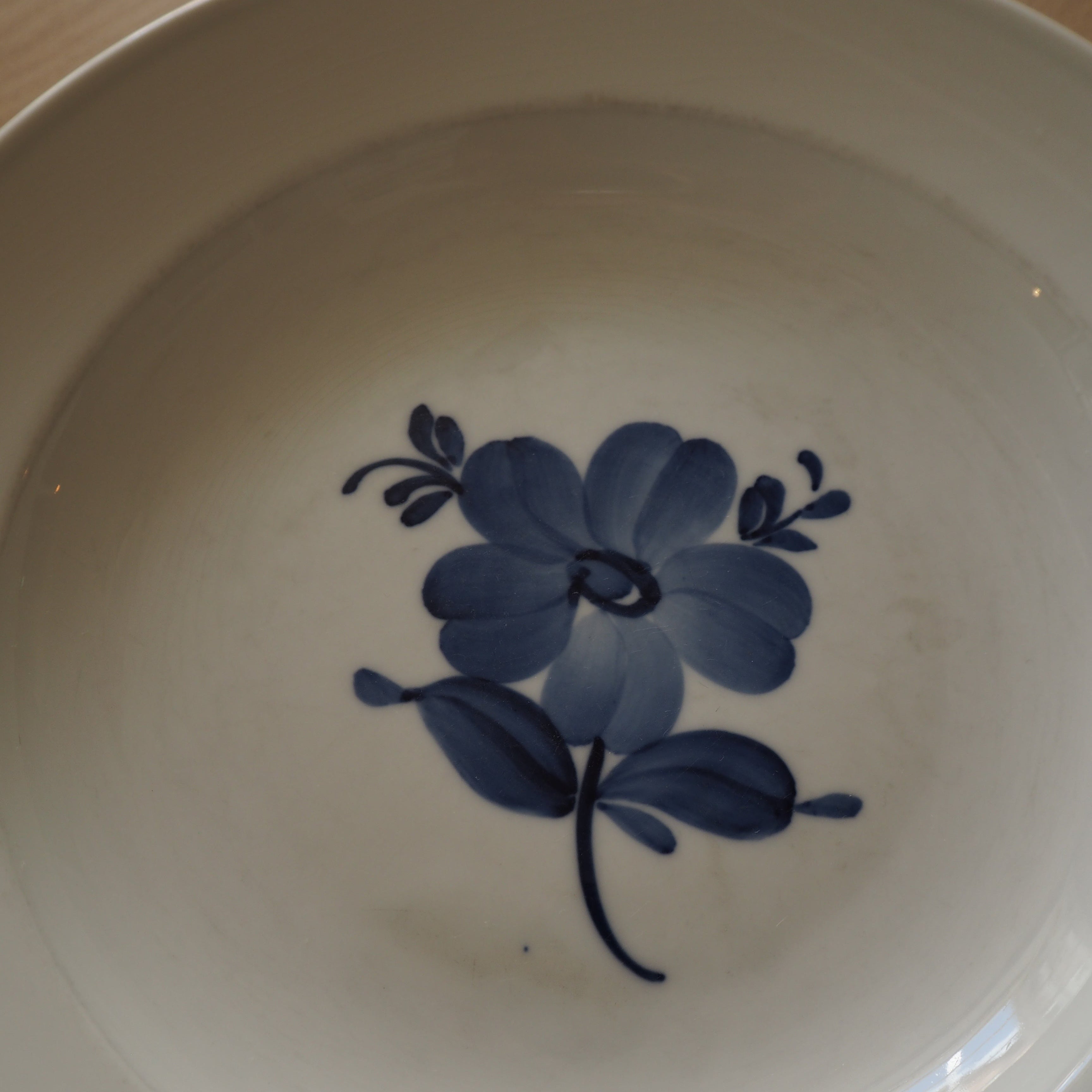 Dansk Fattigmands Blå Blomst dybe tallerkener