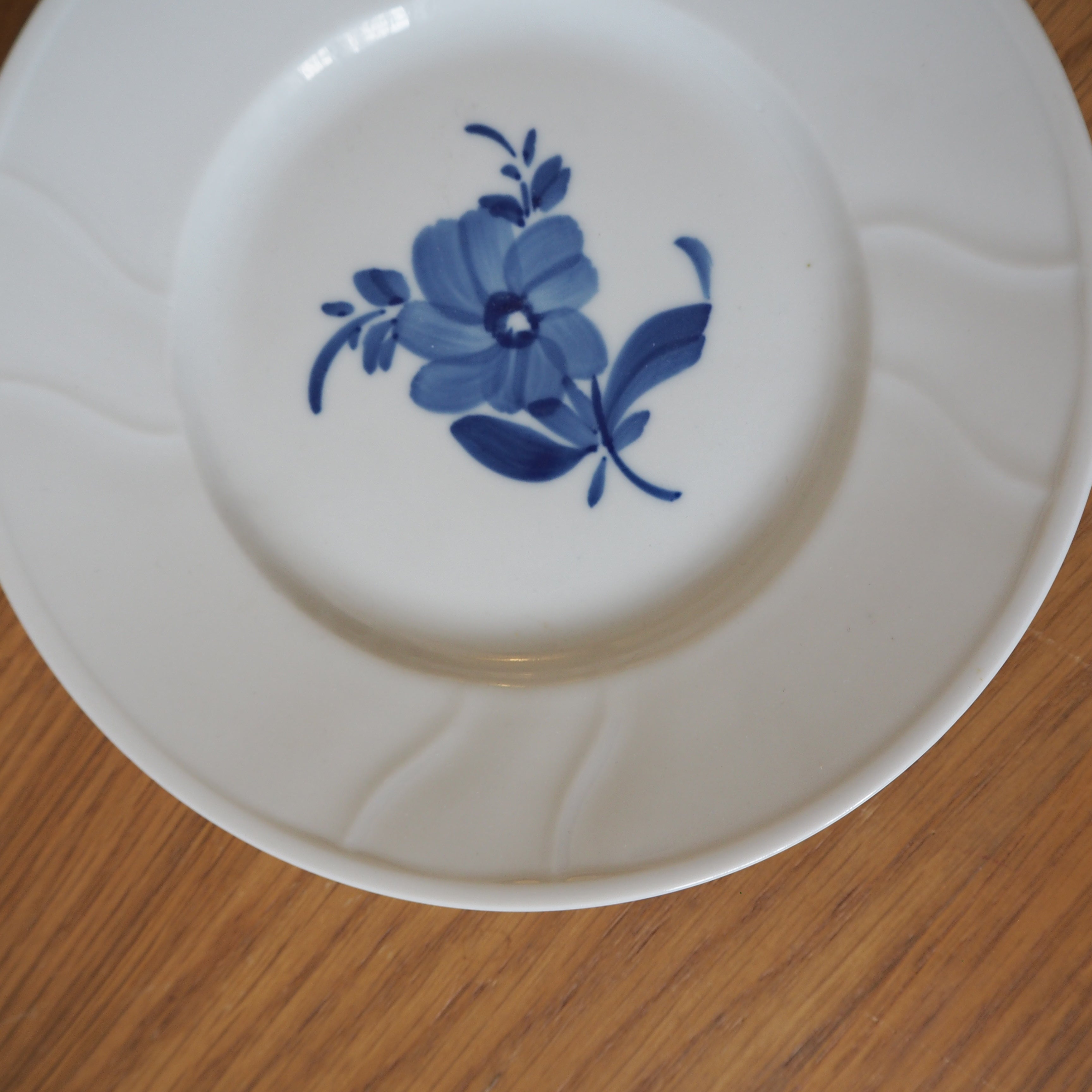 Dansk Fattigmands Blå Blomst desserttallerken